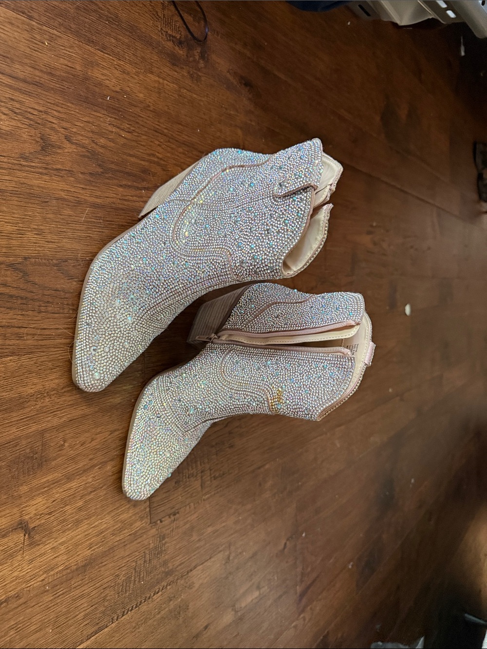 Matisse Crystal-Embellished silver Ankle Booties